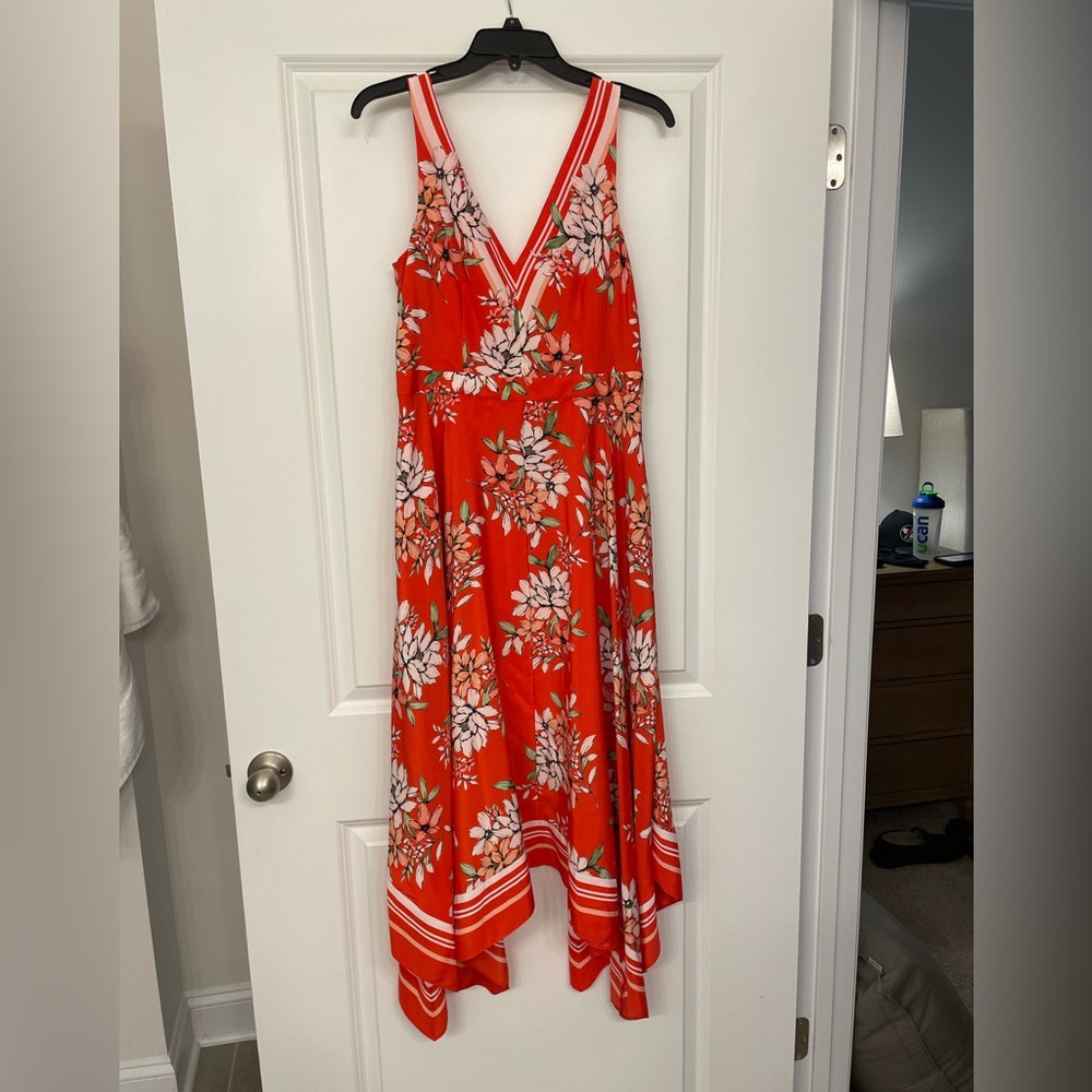 Vince Camuto Asymmetrical Midi Dress